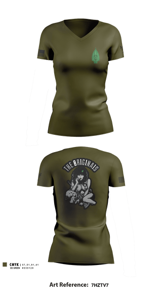 Women's Short Sleeve Vneck Shirt, , Army, Teamtime, Team time, sublimation, custom sports apparel, team uniforms, spirit wear, spiritwear, sports uniforms, custom shirts, team store, custom team store, fundraiser sports, apparel fundraiser
