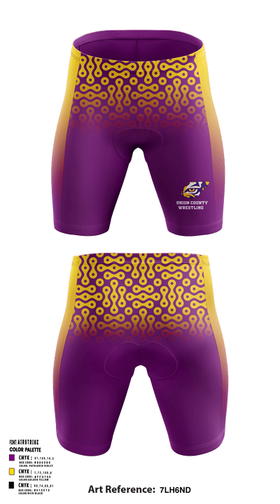 Union County High School Wrestling 15057507 Men's Compression Shorts - 22