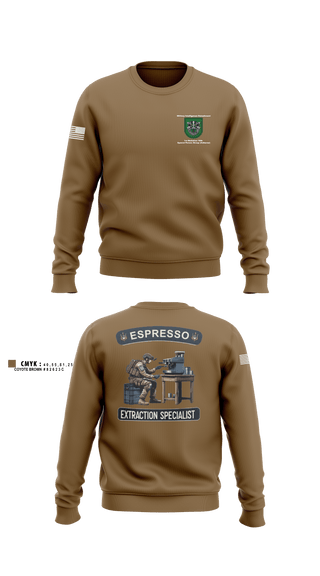 Crew Neck Sweatshirt, Military Intelligence Detachment 1st Battalion 10th Special Forces Group (Airborne), Army, Teamtime, Team time, sublimation, custom sports apparel, team uniforms, spirit wear, spiritwear, sports uniforms, custom shirts, team store, custom team store, fundraiser sports, apparel fundraiser