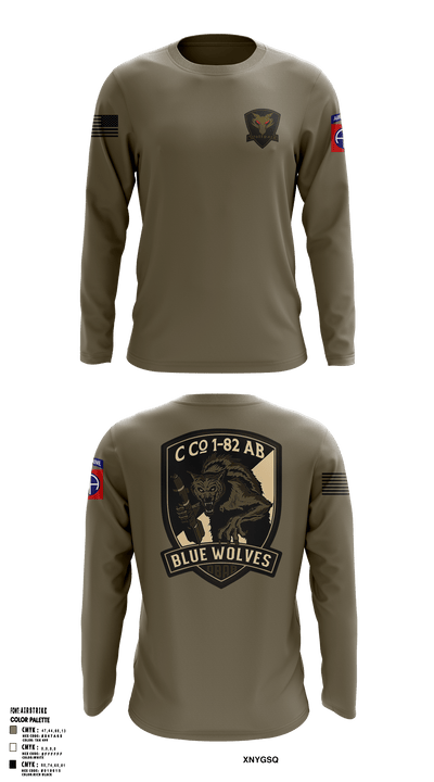 C/1-82 AB Bluewolves 72961679 Long Sleeve Performance Shirt - 17