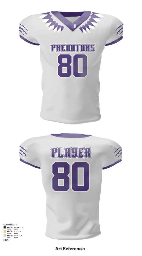Football Jersey, San Antonio Predators, Football, Teamtime, Team time, sublimation, custom sports apparel, team uniforms, spirit wear, spiritwear, sports uniforms, custom shirts, team store, custom team store, fundraiser sports, apparel fundraiser