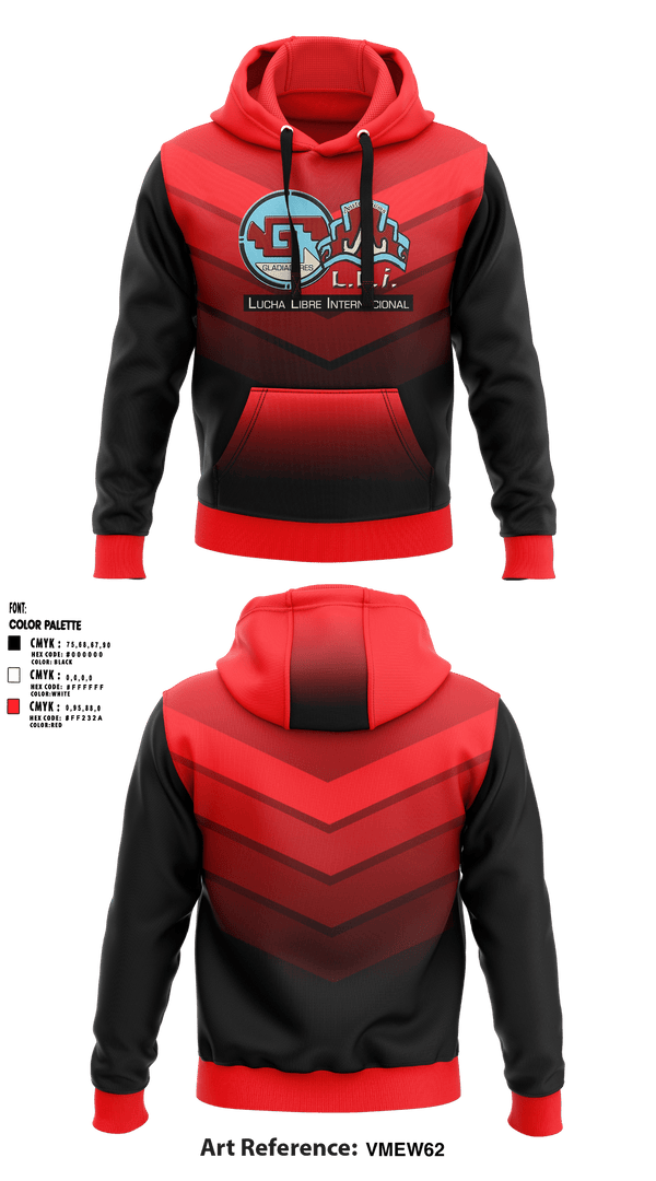 Hoodie, GALLI LUCHA LIBRE, Wrestling, Teamtime, Team time, sublimation, custom sports apparel, team uniforms, spirit wear, spiritwear, sports uniforms, custom shirts, team store, custom team store, fundraiser sports, apparel fundraiser