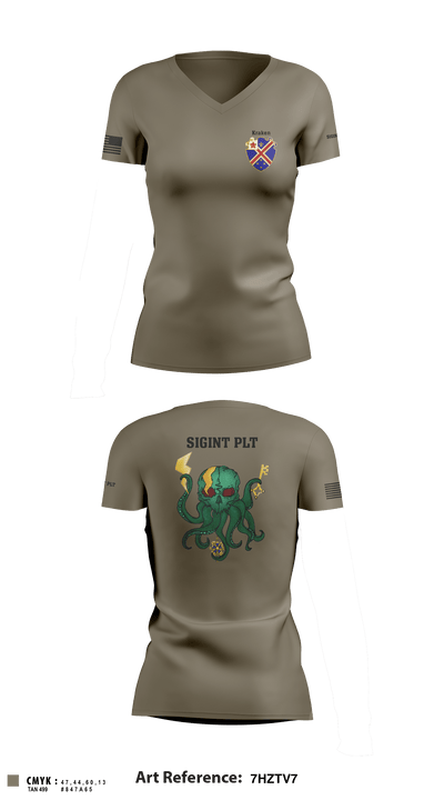 Krakens 72213128 Women's Short Sleeve V-neck Shirt - 4