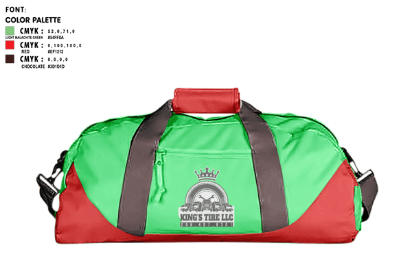 Duffle Bag, Kings tire llcKings tire llc, , Teamtime, Team time, sublimation, custom sports apparel, team uniforms, spirit wear, spiritwear, sports uniforms, custom shirts, team store, custom team store, fundraiser sports, apparel fundraiser