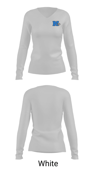 Women's Long Sleeve Vneck Shirt, East Stroudsburg High School North Football, Football, Teamtime, Team time, sublimation, custom sports apparel, team uniforms, spirit wear, spiritwear, sports uniforms, custom shirts, team store, custom team store, fundraiser sports, apparel fundraiser