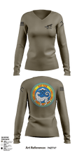 Snow Leopards 43668249 Women's Long Sleeve V-neck Shirt - 1