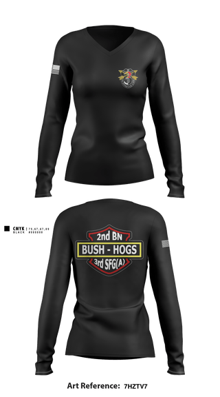 Women's Long Sleeve Vneck Shirt, MCPOD-XVIII Airborne Corps, Army, Teamtime, Team time, sublimation, custom sports apparel, team uniforms, spirit wear, spiritwear, sports uniforms, custom shirts, team store, custom team store, fundraiser sports, apparel fundraiser