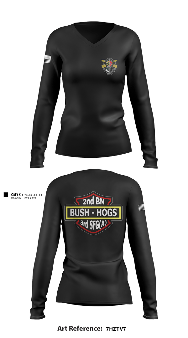 Women's Long Sleeve Vneck Shirt, MCPOD-XVIII Airborne Corps, Army, Teamtime, Team time, sublimation, custom sports apparel, team uniforms, spirit wear, spiritwear, sports uniforms, custom shirts, team store, custom team store, fundraiser sports, apparel fundraiser