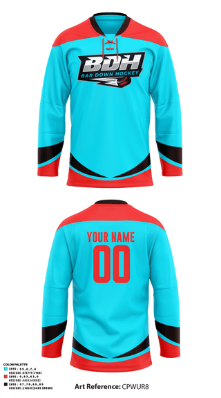 Hockey Jersey, BarDown Hockey, , Teamtime, Team time, sublimation, custom sports apparel, team uniforms, spirit wear, spiritwear, sports uniforms, custom shirts, team store, custom team store, fundraiser sports, apparel fundraiser
