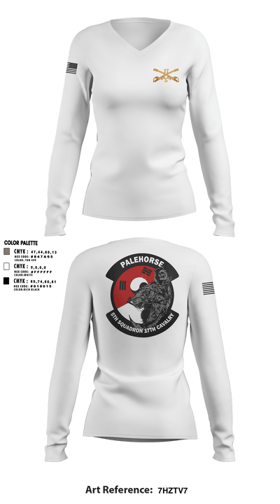 B TRP 5-17 ACS 69318096 Women's Long Sleeve V-neck Shirt - 2