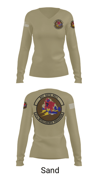 Women's Long Sleeve Vneck Shirt, , Air Force, Teamtime, Team time, sublimation, custom sports apparel, team uniforms, spirit wear, spiritwear, sports uniforms, custom shirts, team store, custom team store, fundraiser sports, apparel fundraiser