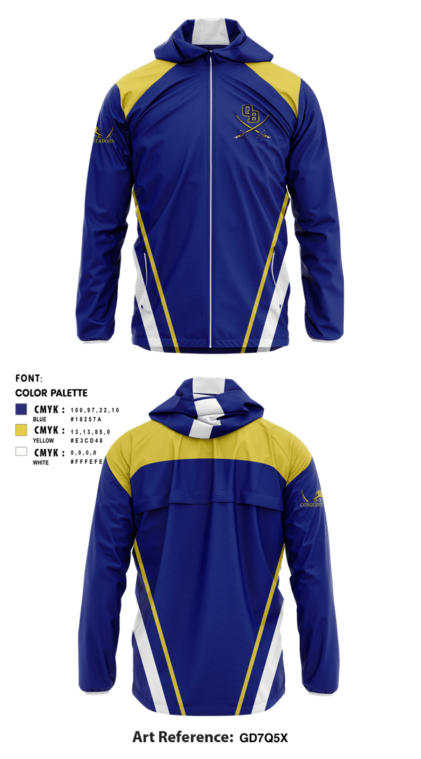 Windbreaker, Conquistadors, Softball, Teamtime, Team time, sublimation, custom sports apparel, team uniforms, spirit wear, spiritwear, sports uniforms, custom shirts, team store, custom team store, fundraiser sports, apparel fundraiser