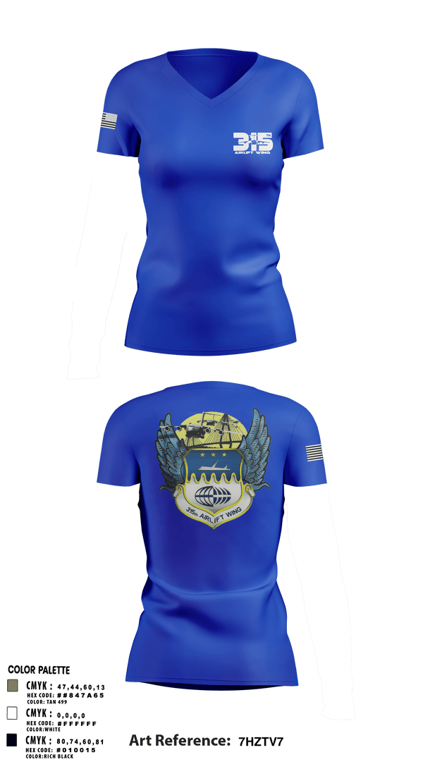 Women's Short Sleeve Vneck Shirt, , Air Force, Teamtime, Team time, sublimation, custom sports apparel, team uniforms, spirit wear, spiritwear, sports uniforms, custom shirts, team store, custom team store, fundraiser sports, apparel fundraiser