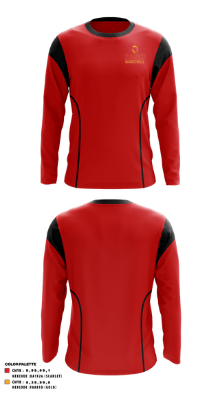 Long Sleeve Performance Shirt, North College Hill High School Basketball, Men's Basketball, Teamtime, Team time, sublimation, custom sports apparel, team uniforms, spirit wear, spiritwear, sports uniforms, custom shirts, team store, custom team store, fundraiser sports, apparel fundraiser