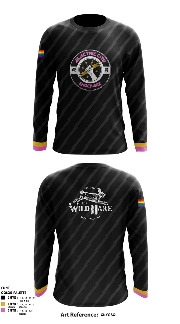Long Sleeve Performance Shirt, Electric city shockerz, Rugby, Teamtime, Team time, sublimation, custom sports apparel, team uniforms, spirit wear, spiritwear, sports uniforms, custom shirts, team store, custom team store, fundraiser sports, apparel fundraiser