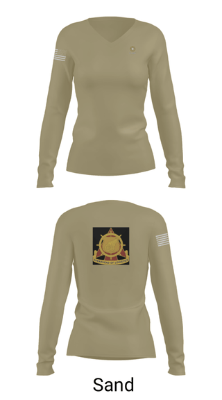 Women's Long Sleeve Vneck Shirt, , Army, Teamtime, Team time, sublimation, custom sports apparel, team uniforms, spirit wear, spiritwear, sports uniforms, custom shirts, team store, custom team store, fundraiser sports, apparel fundraiser