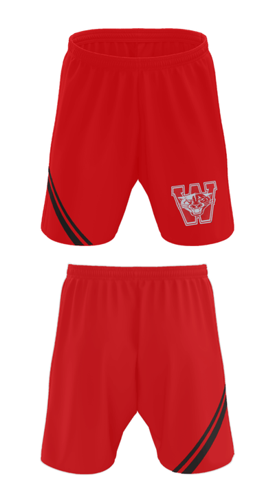 Los Banos Wildcats 9180507 Athletic Shorts With Pockets - 25