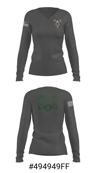 Women's Long Sleeve Vneck Shirt, Huron High School Golf, Golf, Teamtime, Team time, sublimation, custom sports apparel, team uniforms, spirit wear, spiritwear, sports uniforms, custom shirts, team store, custom team store, fundraiser sports, apparel fundraiser