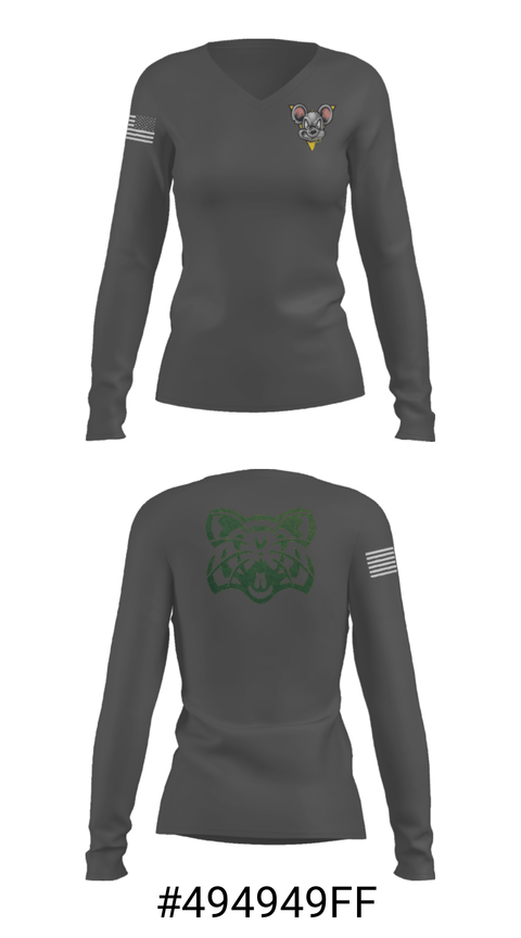 Women's Long Sleeve Vneck Shirt, Huron High School Golf, Golf, Teamtime, Team time, sublimation, custom sports apparel, team uniforms, spirit wear, spiritwear, sports uniforms, custom shirts, team store, custom team store, fundraiser sports, apparel fundraiser