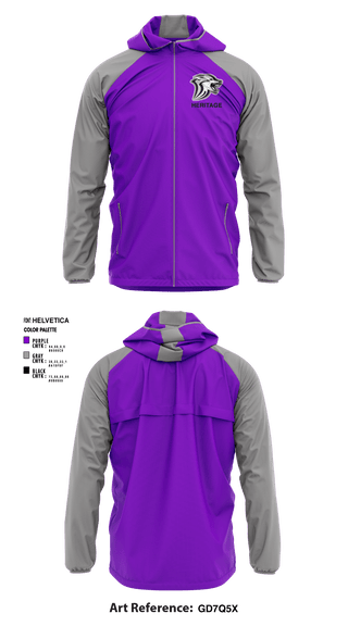 Windbreaker, Heritage High School, Spirit Store, Teamtime, Team time, sublimation, custom sports apparel, team uniforms, spirit wear, spiritwear, sports uniforms, custom shirts, team store, custom team store, fundraiser sports, apparel fundraiser