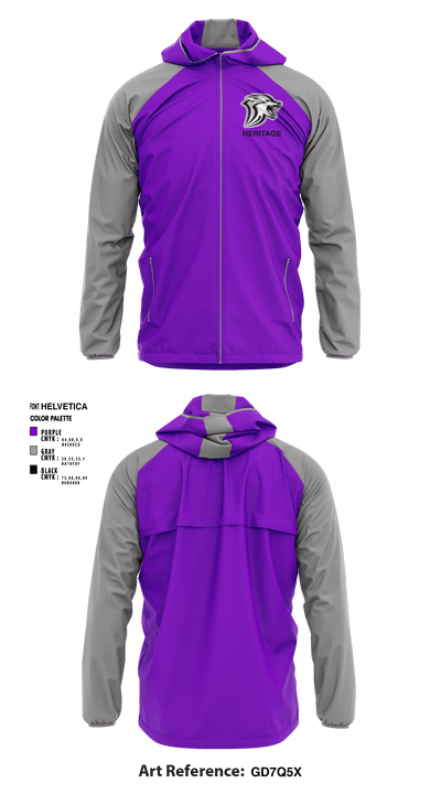 Heritage High School 74162806 Windbreaker - 1