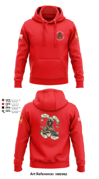 Hoodie, Bravo Battery, 4th Battalion, 3rd Air Defense Artillery Regiment, Army, Teamtime, Team time, sublimation, custom sports apparel, team uniforms, spirit wear, spiritwear, sports uniforms, custom shirts, team store, custom team store, fundraiser sports, apparel fundraiser