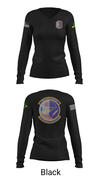 Women's Long Sleeve Vneck Shirt, , Air Force, Teamtime, Team time, sublimation, custom sports apparel, team uniforms, spirit wear, spiritwear, sports uniforms, custom shirts, team store, custom team store, fundraiser sports, apparel fundraiser