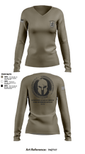 323rd Chem Co. 71427370 Women's Long Sleeve V-neck Shirt - 10