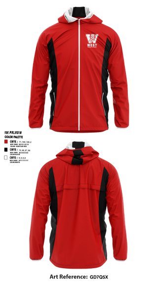 Windbreaker, West Middle School Cheer, Cheer, Teamtime, Team time, sublimation, custom sports apparel, team uniforms, spirit wear, spiritwear, sports uniforms, custom shirts, team store, custom team store, fundraiser sports, apparel fundraiser
