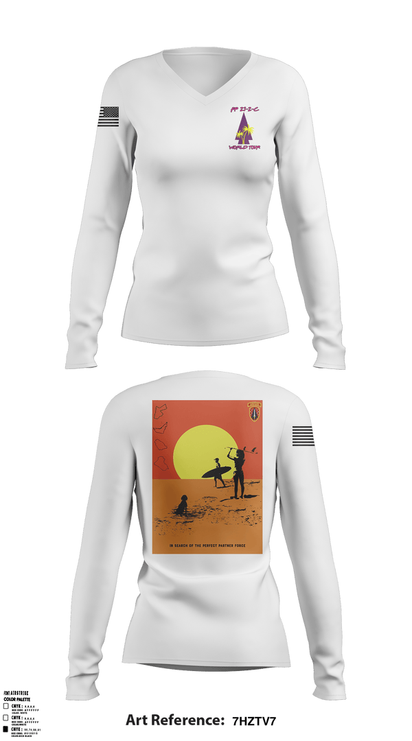 Women's Long Sleeve Vneck Shirt, , Army, Teamtime, Team time, sublimation, custom sports apparel, team uniforms, spirit wear, spiritwear, sports uniforms, custom shirts, team store, custom team store, fundraiser sports, apparel fundraiser