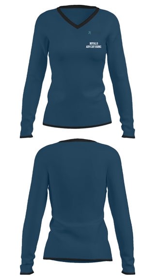 Women's Long Sleeve Vneck Shirt, Royals Advertising, , Teamtime, Team time, sublimation, custom sports apparel, team uniforms, spirit wear, spiritwear, sports uniforms, custom shirts, team store, custom team store, fundraiser sports, apparel fundraiser
