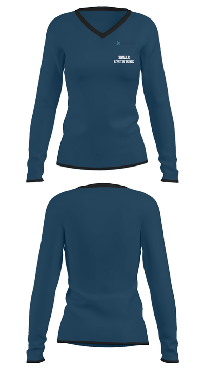 Royals Advertising 34261004 Women's Long Sleeve V-neck Shirt - 23