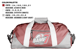 Duffle Bag, Game 7 Baseball, Baseball, Teamtime, Team time, sublimation, custom sports apparel, team uniforms, spirit wear, spiritwear, sports uniforms, custom shirts, team store, custom team store, fundraiser sports, apparel fundraiser