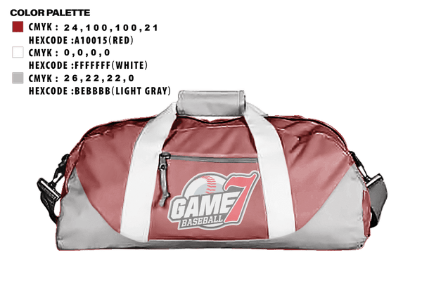 Duffle Bag, Game 7 Baseball, Baseball, Teamtime, Team time, sublimation, custom sports apparel, team uniforms, spirit wear, spiritwear, sports uniforms, custom shirts, team store, custom team store, fundraiser sports, apparel fundraiser
