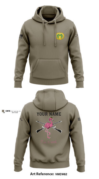 Hoodie, Flamingo Co F 3/485 IN, Army, Teamtime, Team time, sublimation, custom sports apparel, team uniforms, spirit wear, spiritwear, sports uniforms, custom shirts, team store, custom team store, fundraiser sports, apparel fundraiser