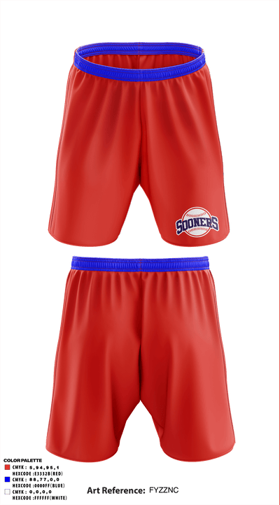 Sydney Sooners Baseball 54007476 Athletic Shorts With Pockets - 1