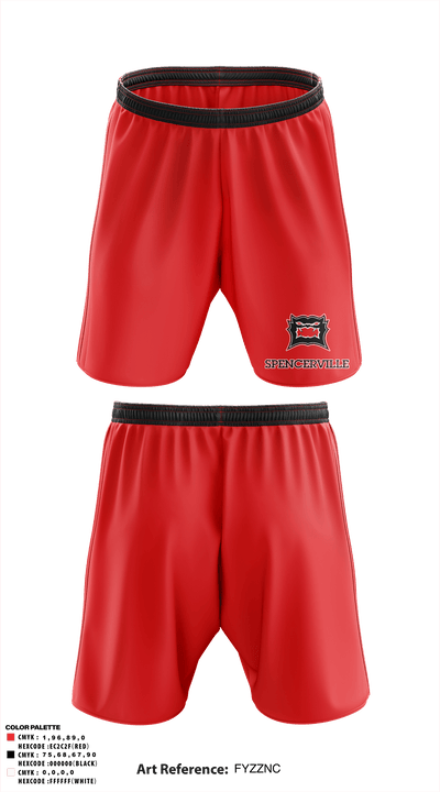 Spencerville Middle School Baseball 93404028 Athletic Shorts With Pockets - 1