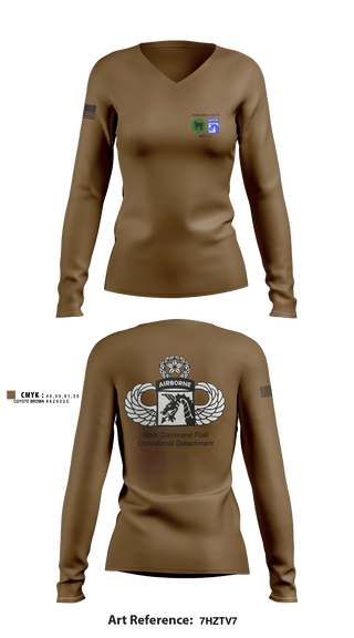 Women's Long Sleeve Vneck Shirt, , Army, Teamtime, Team time, sublimation, custom sports apparel, team uniforms, spirit wear, spiritwear, sports uniforms, custom shirts, team store, custom team store, fundraiser sports, apparel fundraiser