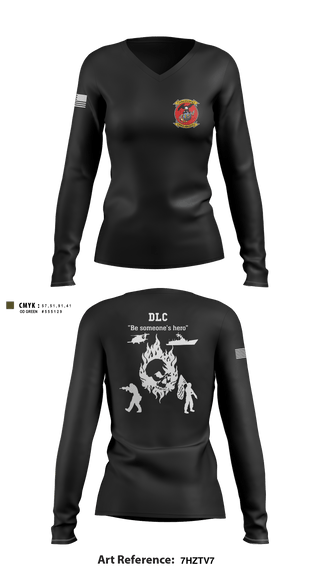 Women's Long Sleeve Vneck Shirt, , Marines, Teamtime, Team time, sublimation, custom sports apparel, team uniforms, spirit wear, spiritwear, sports uniforms, custom shirts, team store, custom team store, fundraiser sports, apparel fundraiser