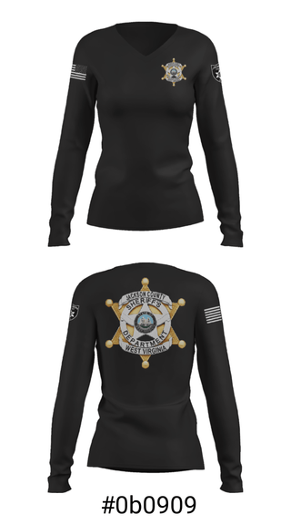Women's Long Sleeve Vneck Shirt, , Police, Teamtime, Team time, sublimation, custom sports apparel, team uniforms, spirit wear, spiritwear, sports uniforms, custom shirts, team store, custom team store, fundraiser sports, apparel fundraiser