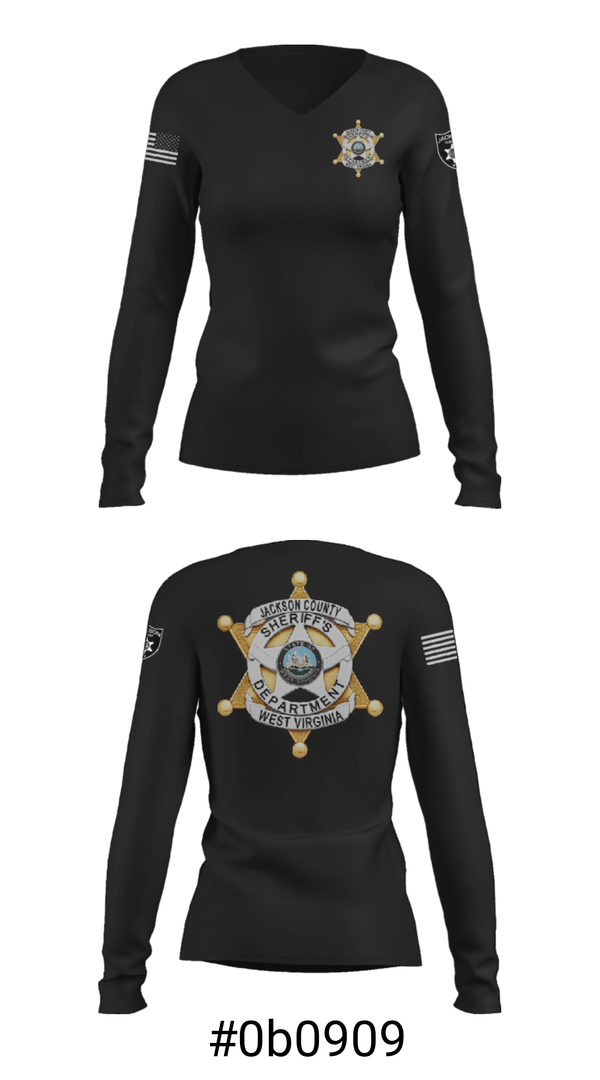 Women's Long Sleeve Vneck Shirt, , Police, Teamtime, Team time, sublimation, custom sports apparel, team uniforms, spirit wear, spiritwear, sports uniforms, custom shirts, team store, custom team store, fundraiser sports, apparel fundraiser
