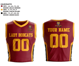 Basketball Uniform, Lady bobcats, Women's Basketball, Teamtime, Team time, sublimation, custom sports apparel, team uniforms, spirit wear, spiritwear, sports uniforms, custom shirts, team store, custom team store, fundraiser sports, apparel fundraiser