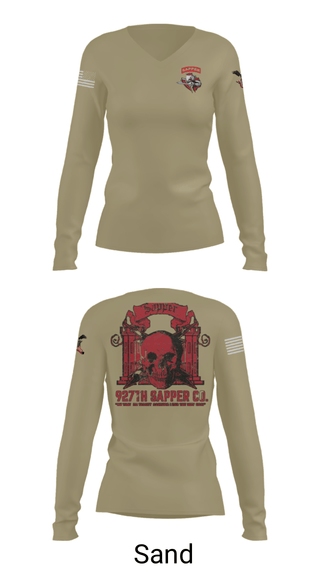 Women's Long Sleeve Vneck Shirt, , National Guard, Teamtime, Team time, sublimation, custom sports apparel, team uniforms, spirit wear, spiritwear, sports uniforms, custom shirts, team store, custom team store, fundraiser sports, apparel fundraiser