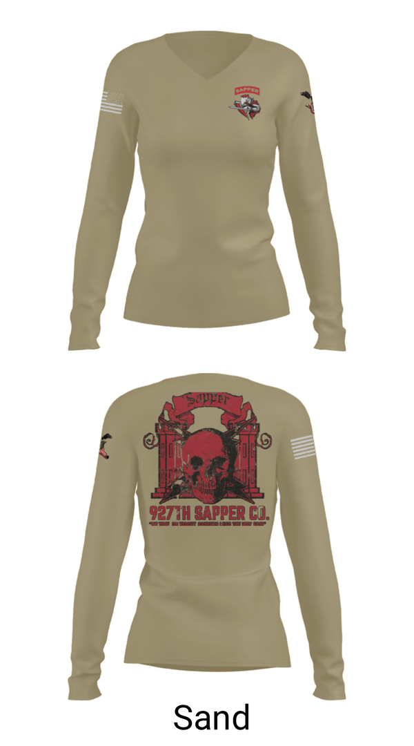 Women's Long Sleeve Vneck Shirt, , National Guard, Teamtime, Team time, sublimation, custom sports apparel, team uniforms, spirit wear, spiritwear, sports uniforms, custom shirts, team store, custom team store, fundraiser sports, apparel fundraiser