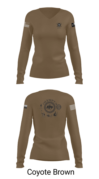 Women's Long Sleeve Vneck Shirt, 3-133 FA, Army, Teamtime, Team time, sublimation, custom sports apparel, team uniforms, spirit wear, spiritwear, sports uniforms, custom shirts, team store, custom team store, fundraiser sports, apparel fundraiser