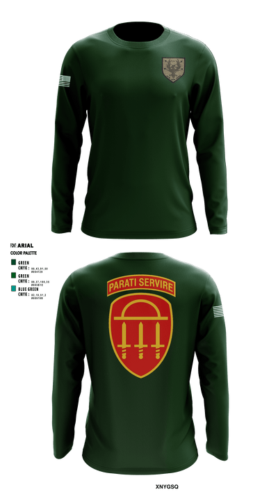 4th brigade 1st battalion alpha co 12605244 Long Sleeve Performance Shirt - 1