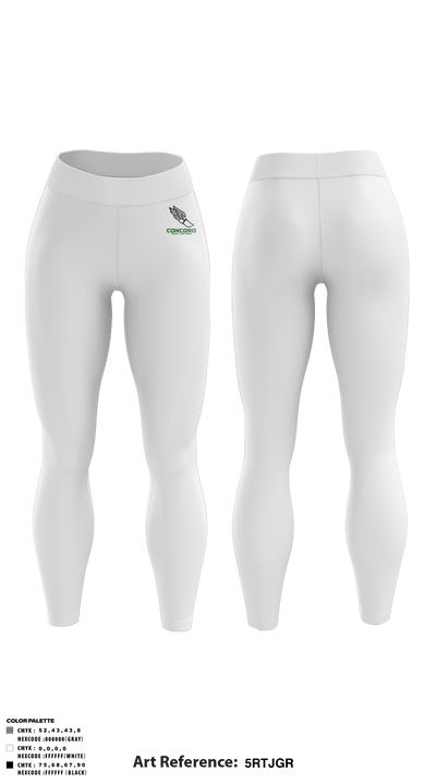 Concord High School Track 53059740 Womens Leggings - 8