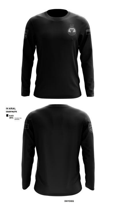 BCGS TRIDENT 3686693 Long Sleeve Performance Shirt - 1
