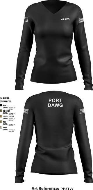 Women's Long Sleeve Vneck Shirt, , Air Force, Teamtime, Team time, sublimation, custom sports apparel, team uniforms, spirit wear, spiritwear, sports uniforms, custom shirts, team store, custom team store, fundraiser sports, apparel fundraiser