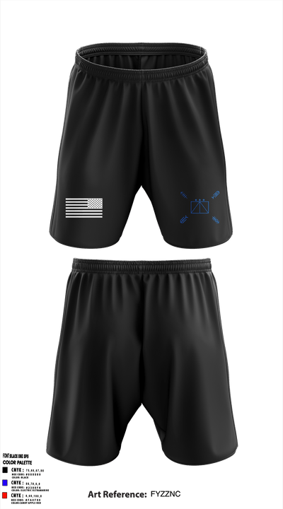 BLT 2d Battalion, 1st Marines, Weapons Co, CAAT Blue 79953351 Athletic Shorts With Pockets - 3
